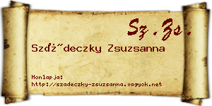 Szádeczky Zsuzsanna névjegykártya
